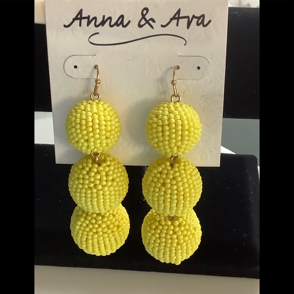 Anna & Ava Yellow Zest Beaded Pierced Earrings